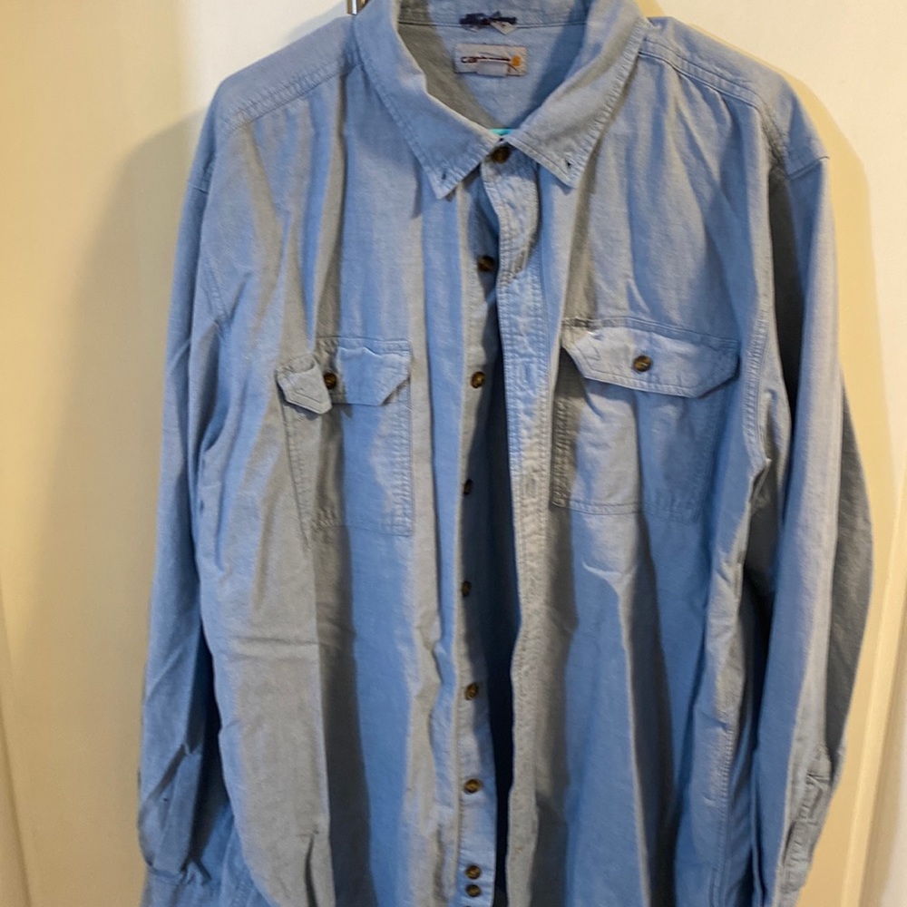 Carhartt button up mens xxl tall.